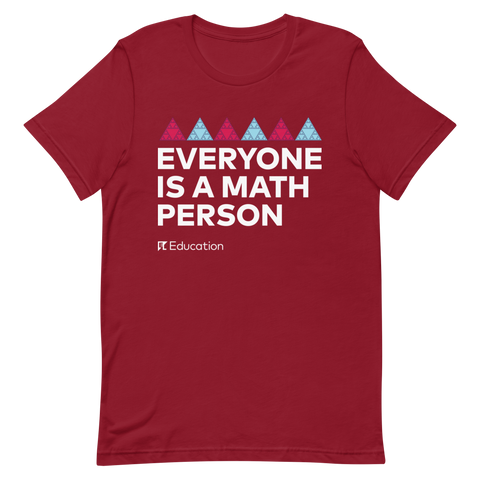 Everyone Is a Math Person crimson t-shirt